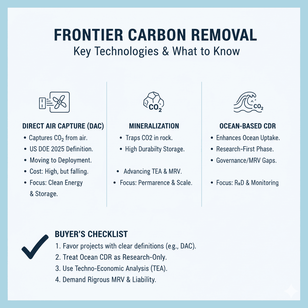 Frontier Technologies in Carbon Removal