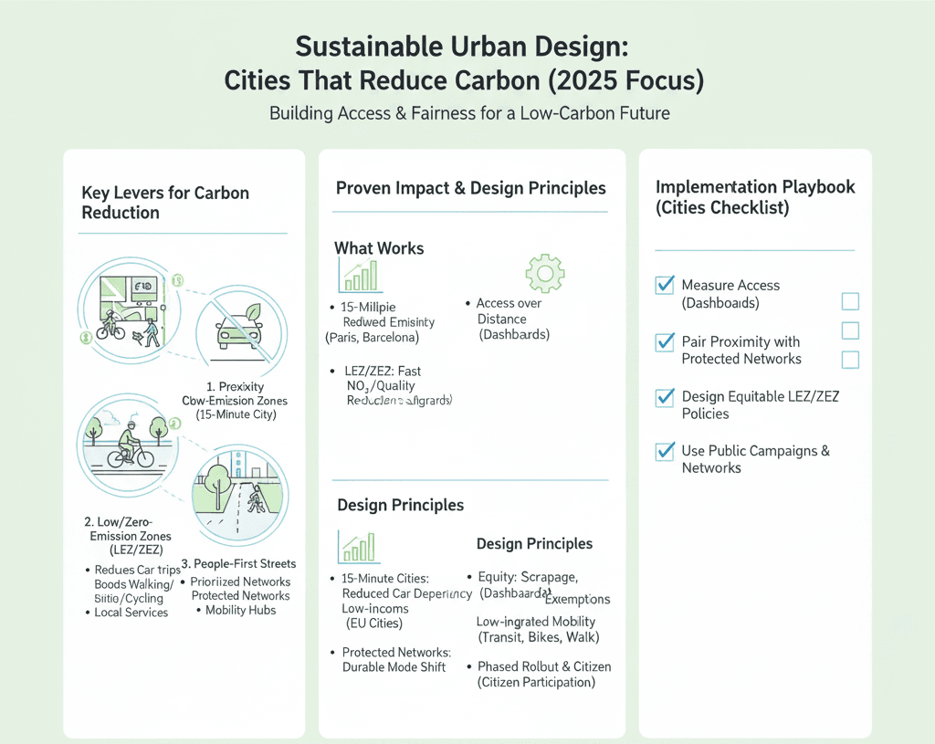 Diseño urbano sostenible: Ciudades que reducen el carbono